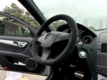 How a Steering Wheel Wrap Refreshes the Interior of a C63 AMG W204 Pre Facelift