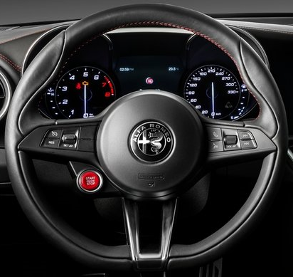 Steering Wheel Cover for Alfa Romeo Giulia Quadrifoglio (2017–2019) & Stelvio Quadrifoglio (2018–2019) Cover My Wheel