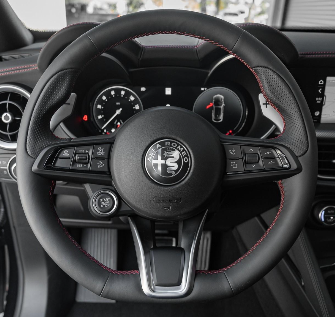 Steering Wheel Cover for Alfa Romeo Giulia (2020–2022), Stelvio (2020–2022) & Tonale (2022) Cover My Wheel