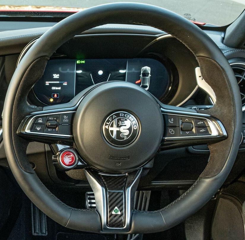 Steering Wheel Cover for Alfa Romeo Giulia & Stelvio Quadrifoglio (2020–2022) Cover My Wheel