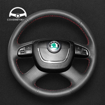 Steering Wheel Cover for Skoda Octavia Fabia Roomster Superb Yeti 2008–2013