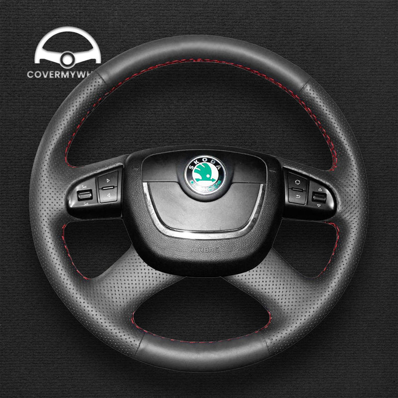 Steering Wheel Cover for Skoda Octavia Fabia Roomster Superb Yeti 2008–2013 Cover My Wheel