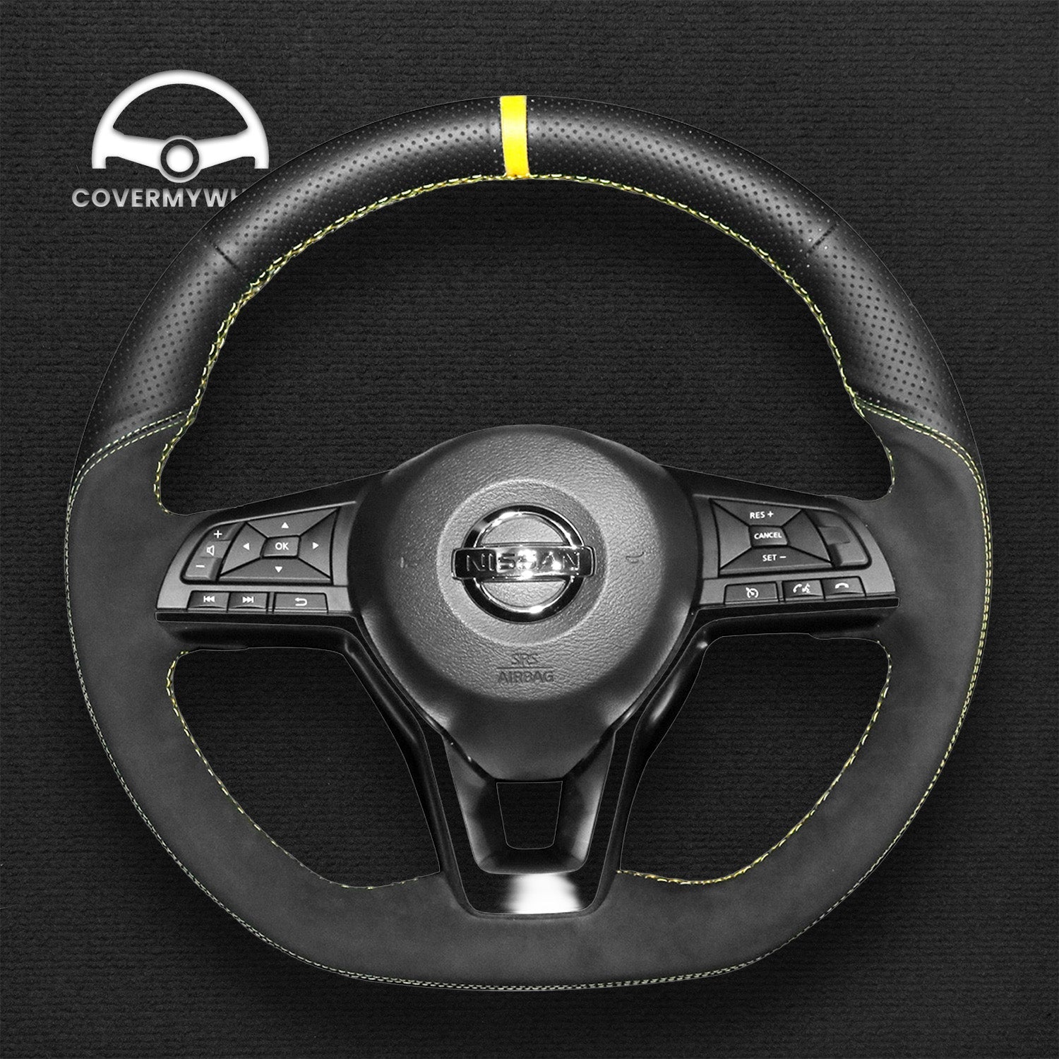 Steering Wheel Cover for Nissan Qashqai X-Trail Leaf Juke Micra Serena Altima 2017–2024 Cover My Wheel