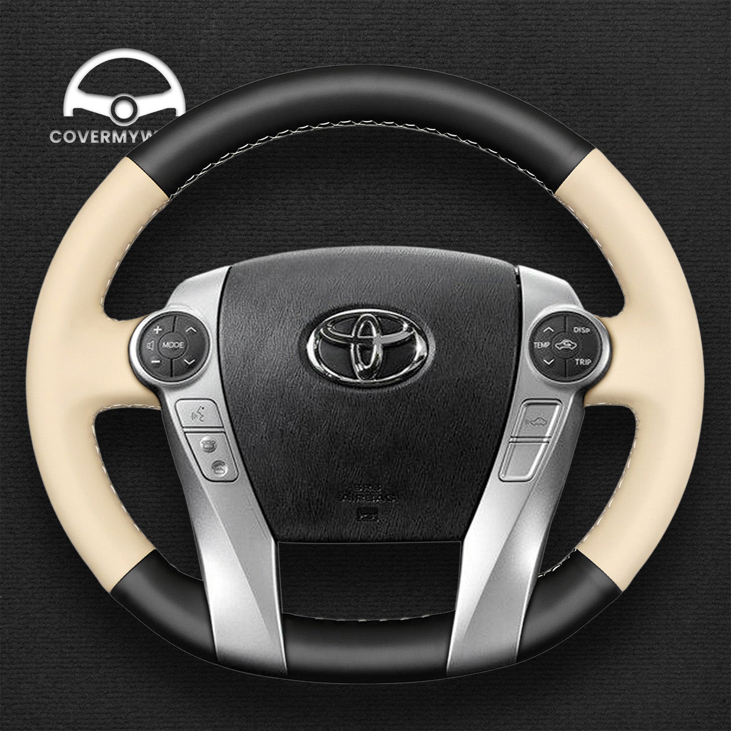 Steering Wheel Cover for Toyota Prius Prius+ Prius C Prius V Aqua 2009-2020