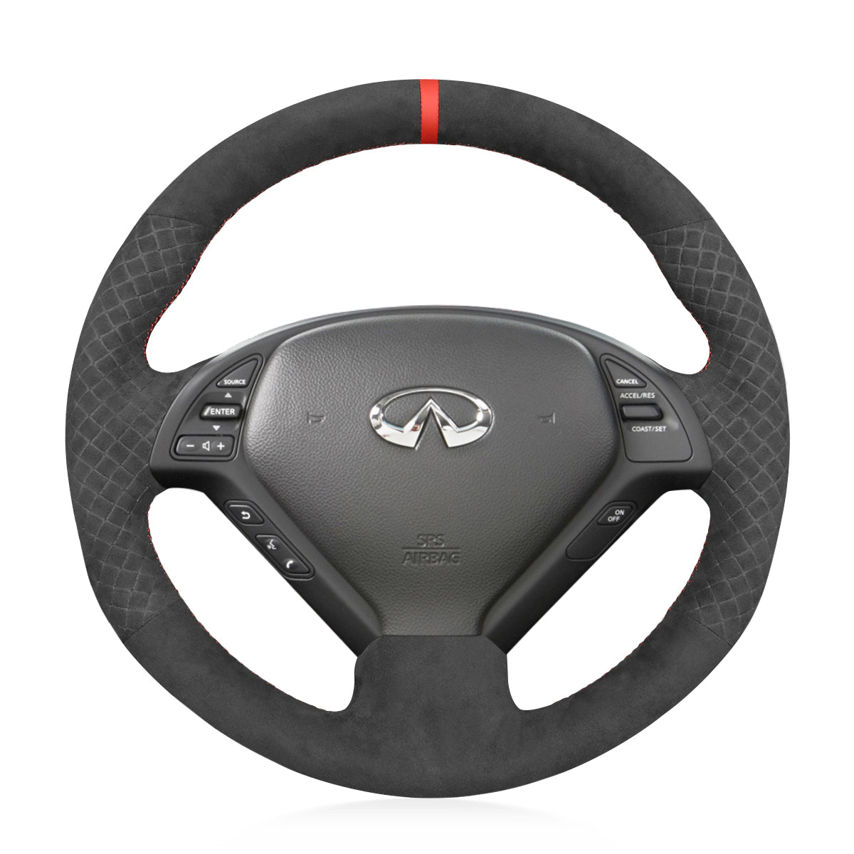 Steering Wheel Cover for Infiniti EX35 EX37 G25 G35 G37 Q40 Q60 2003-2015 Cover My Wheel