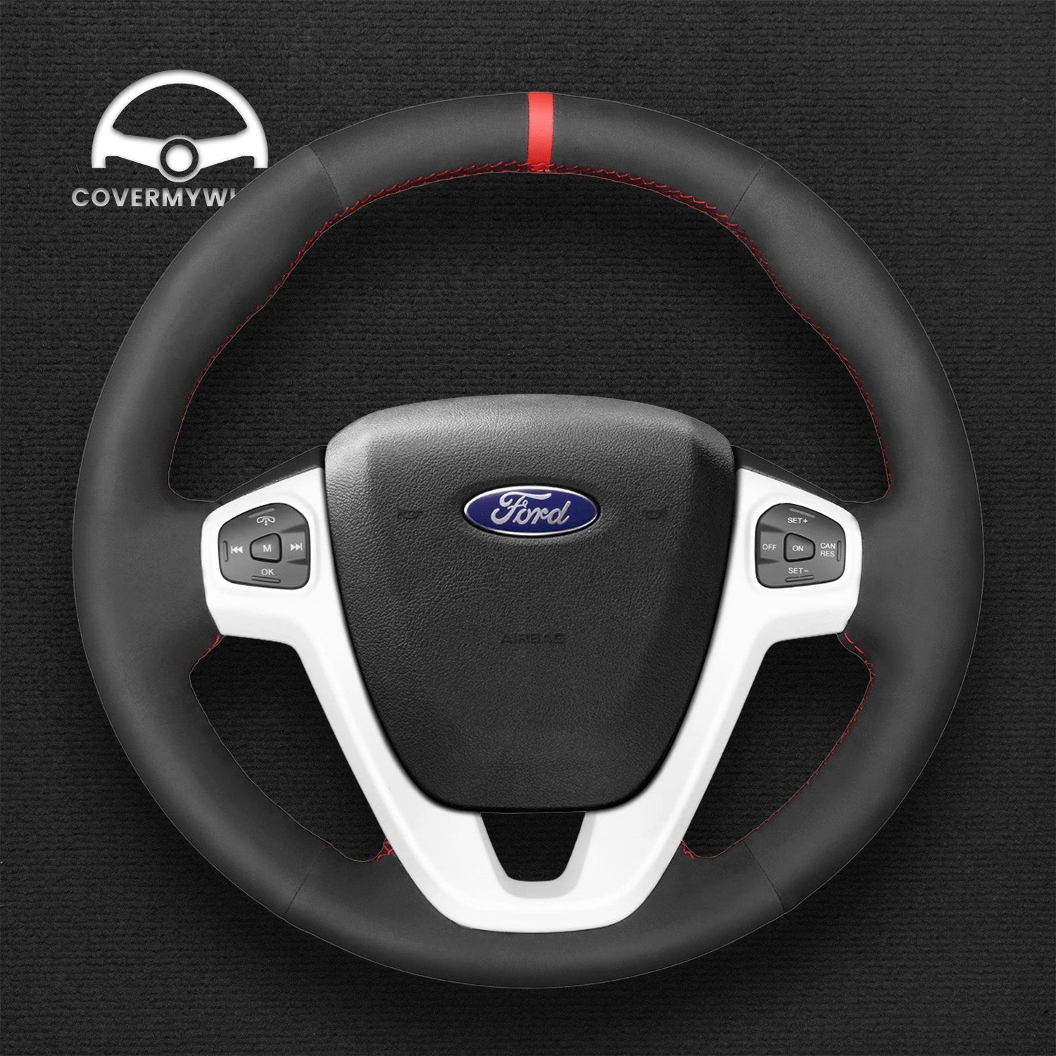 Steering Wheel Cover for Ford Fiesta 2011-2019 Cover My Wheel