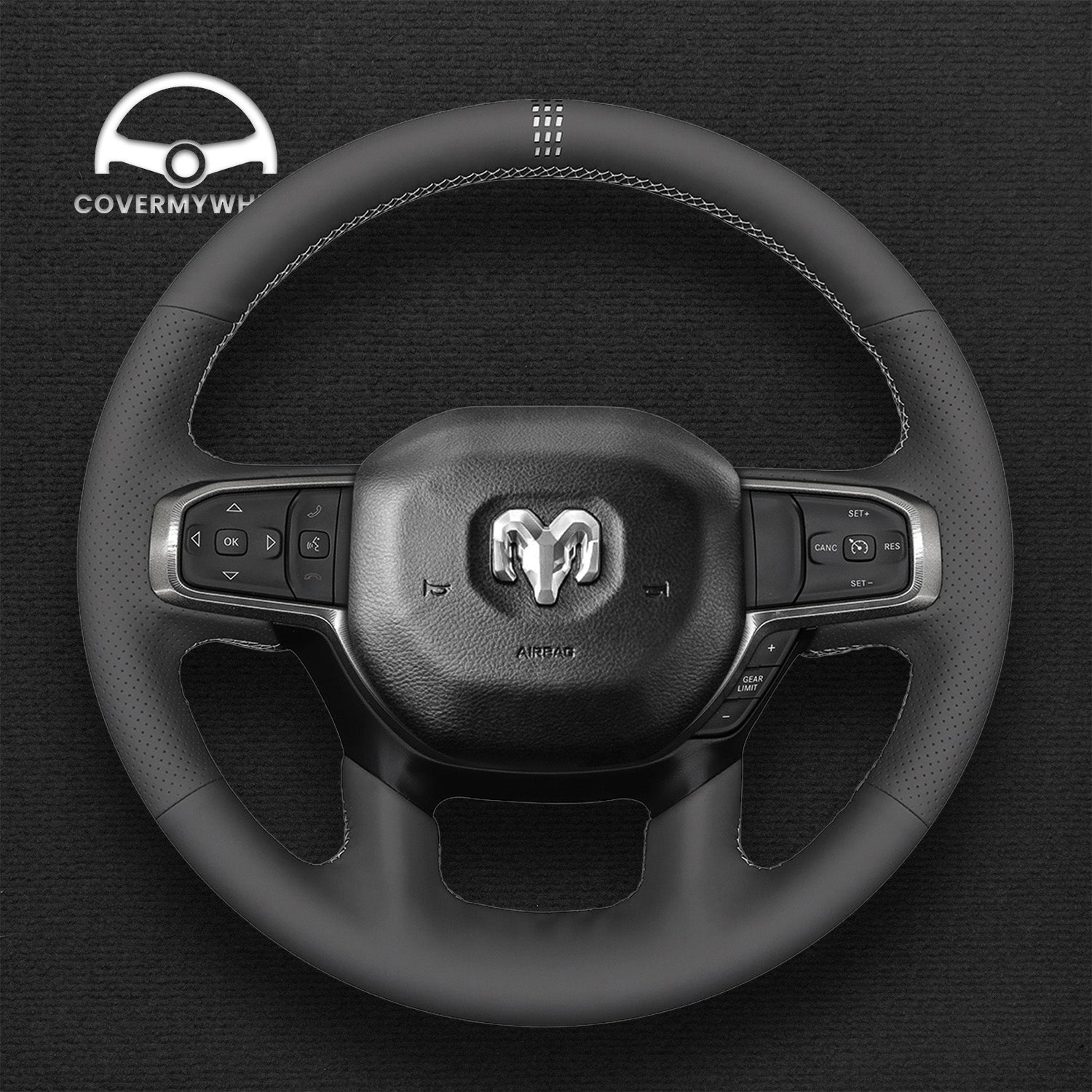 Steering Wheel Cover for Dodge Ram 1500 2019-2023 Cover My Wheel