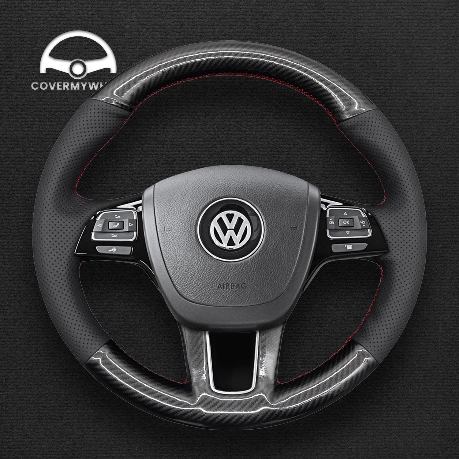 Steering Wheel Cover for Volkswagen Touareg 2010-2018