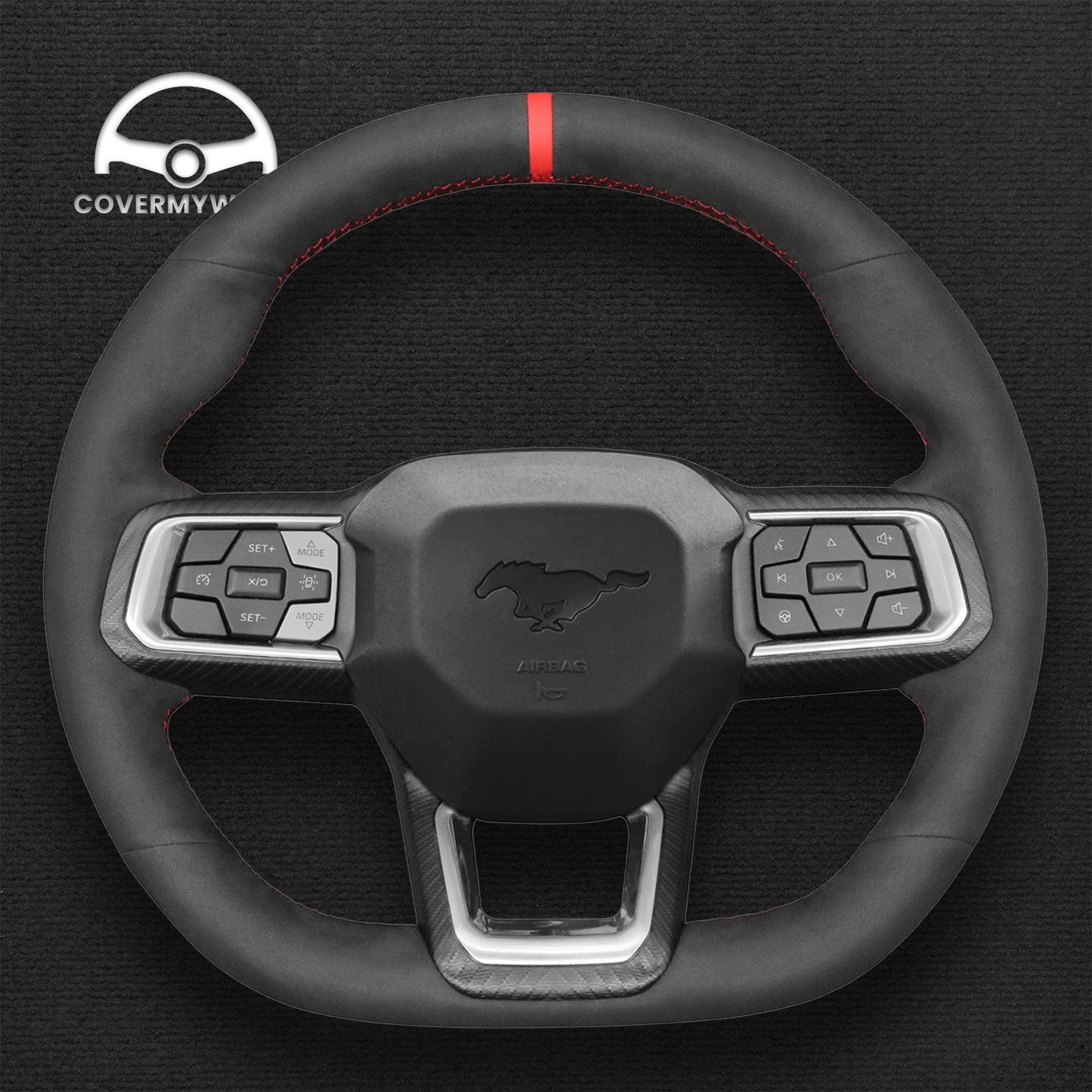 Steering Wheel Cover for Ford Mustang 2024 Cover My Wheel