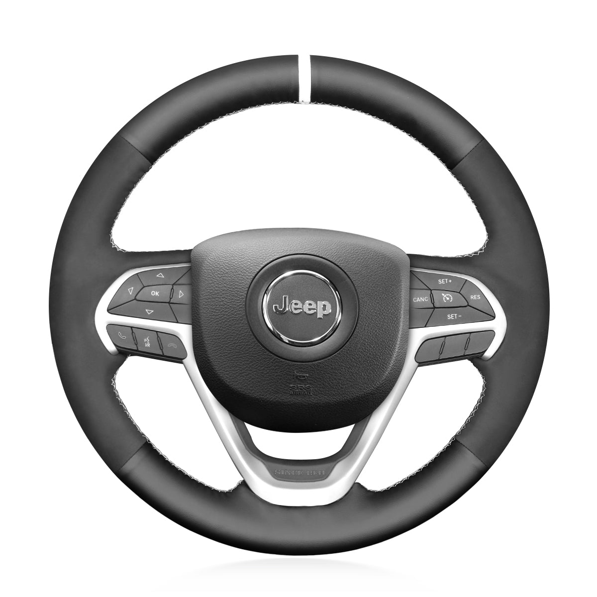 Steering Wheel Cover for Jeep Cherokee V 2014–2023 Grand Cherokee IV 2014–2021 Grand Cherokee 2022
