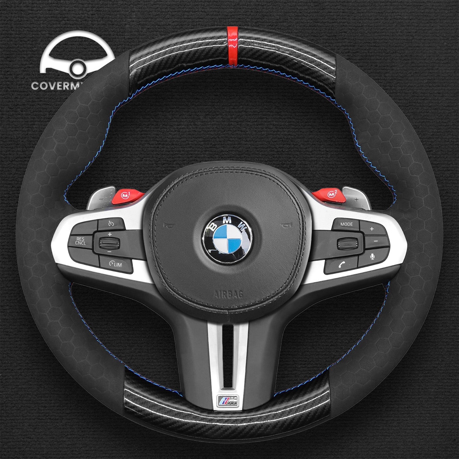 Steering Wheel Cover for BMW M2 M3 M4 M5 M8 X3M X4M X5M X6M XM Cover My Wheel