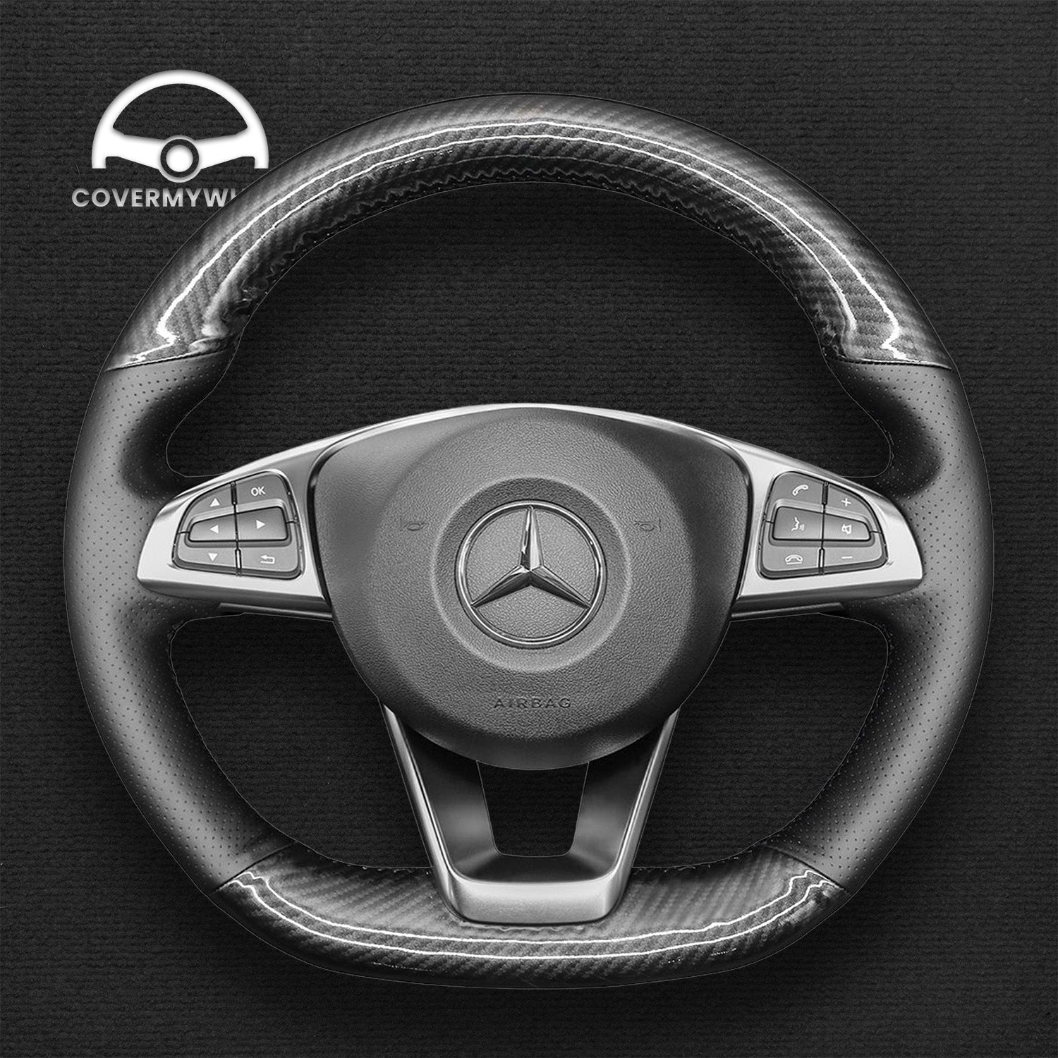 Steering Wheel Cover for Mercedes W205 C117 W213 W166 W222 Cover My Wheel