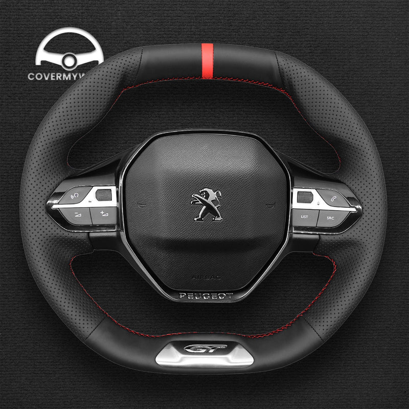 Steering Wheel Cover for Peugeot 208 308 308 SW 2008 3008 508 508 SW 5008 Rifter (GT/GT Line) 2016–2022 Cover My Wheel
