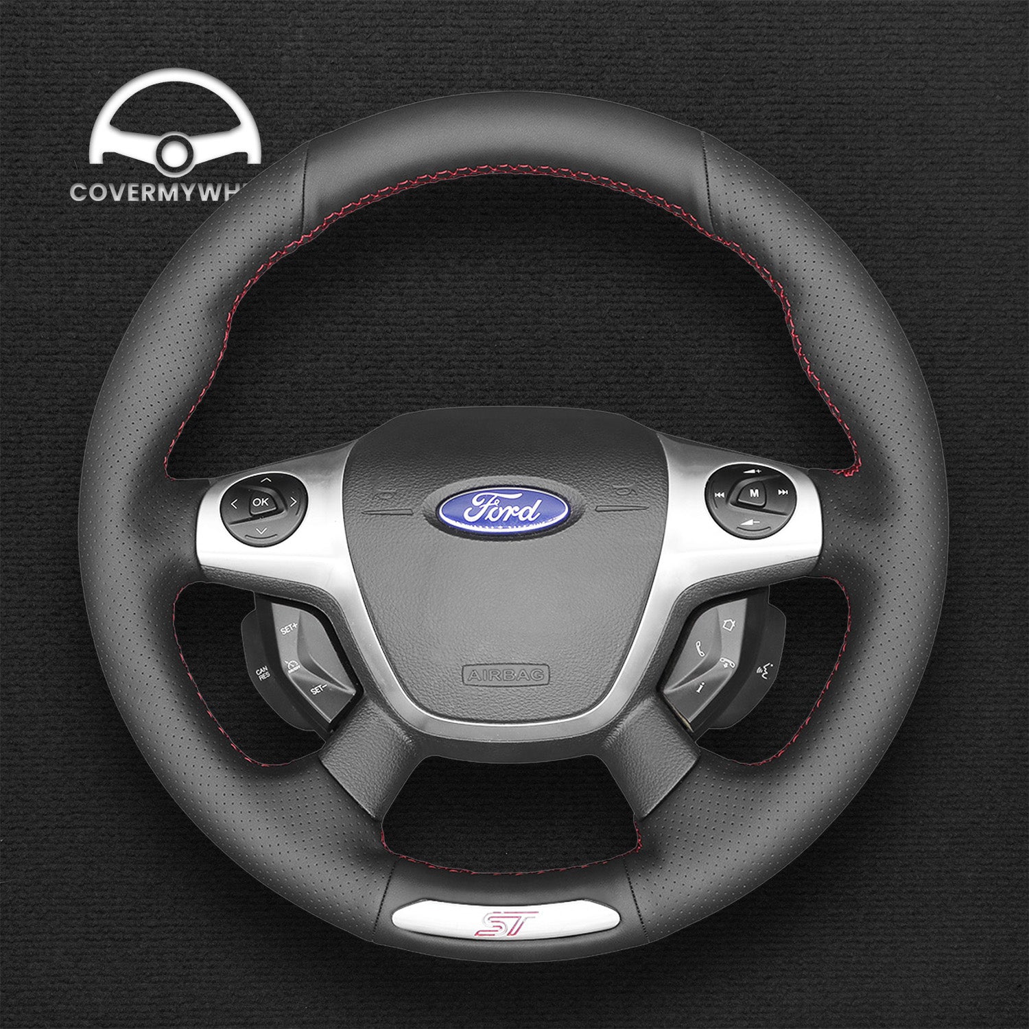 Steering Wheel Cover for Ford Focus Fiesta Kuga Puma Tourneo Transit