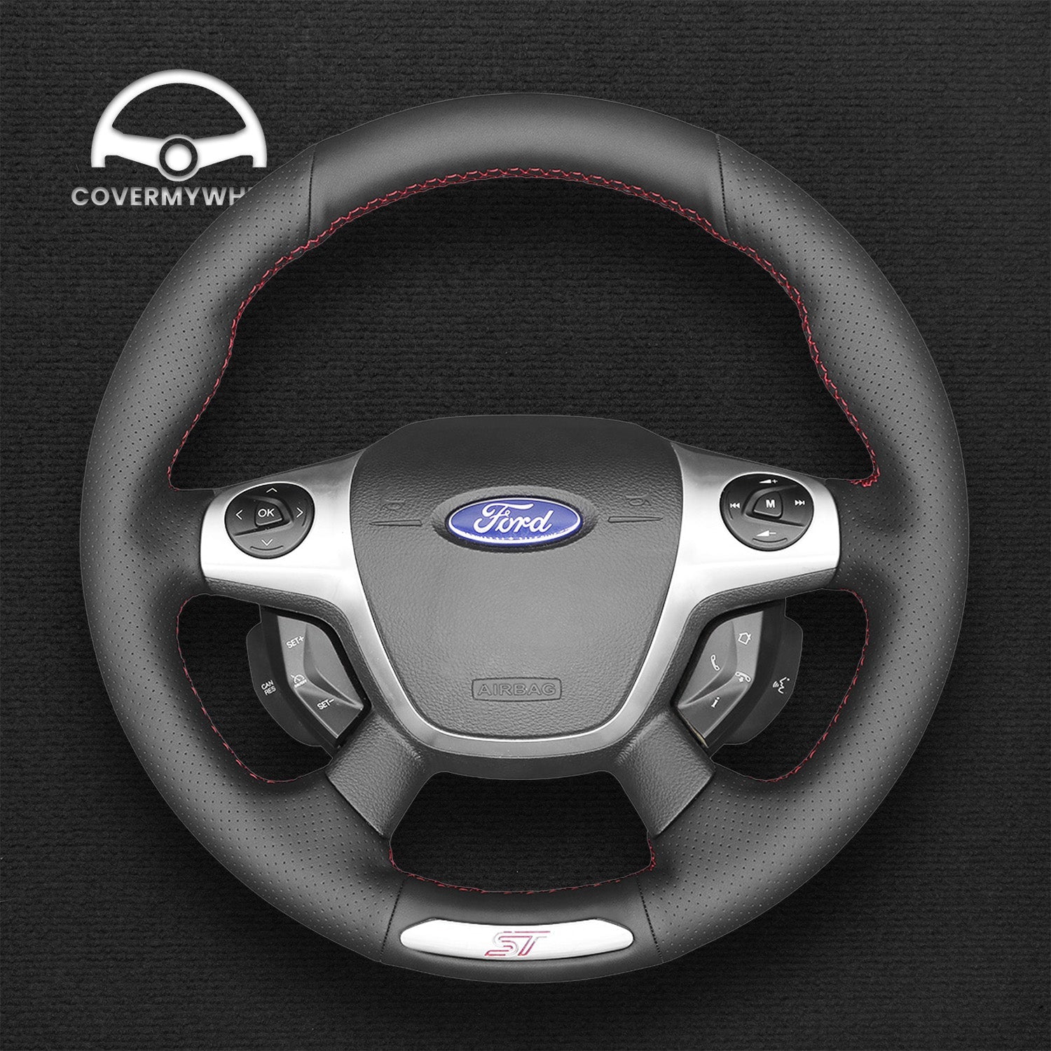 Steering Wheel Cover for Ford Focus Fiesta Kuga Puma Tourneo Transit Cover My Wheel