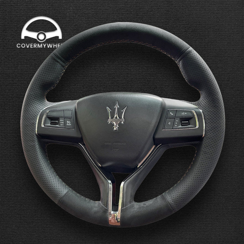 Steering Wheel Cover for Maserati Levante 2014-2018 Ghibli 2014-2018 Quattroporte 2014-2018 Cover My Wheel