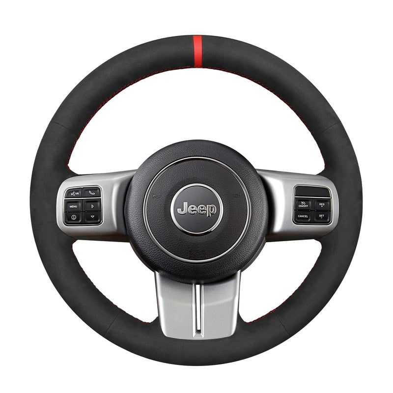 Steering Wheel Cover for Jeep Compass 2011–2016 Grand Cherokee 2011–2013 Liberty 2011–2012 Patriot 2011–2017 Wrangler 2011–2018 Cover My Wheel