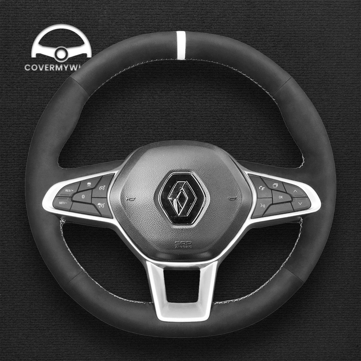 Steering Wheel Cover for Renault Clio V Captur II Zoe 2019–2020 Cover My Wheel
