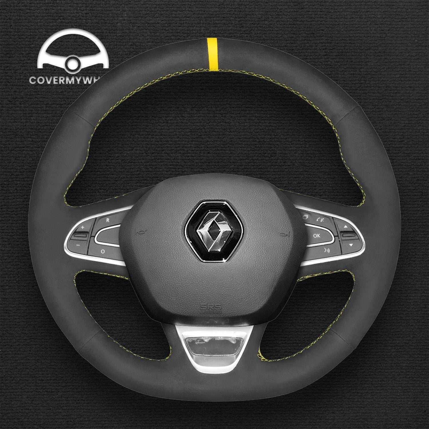 Steering Wheel Cover for Renault Mégane IV Scénic IV Grand Scénic Kadjar Koleos Talisman Espace • Renault Samsung QM6 SM6 2015–2020 Cover My Wheel