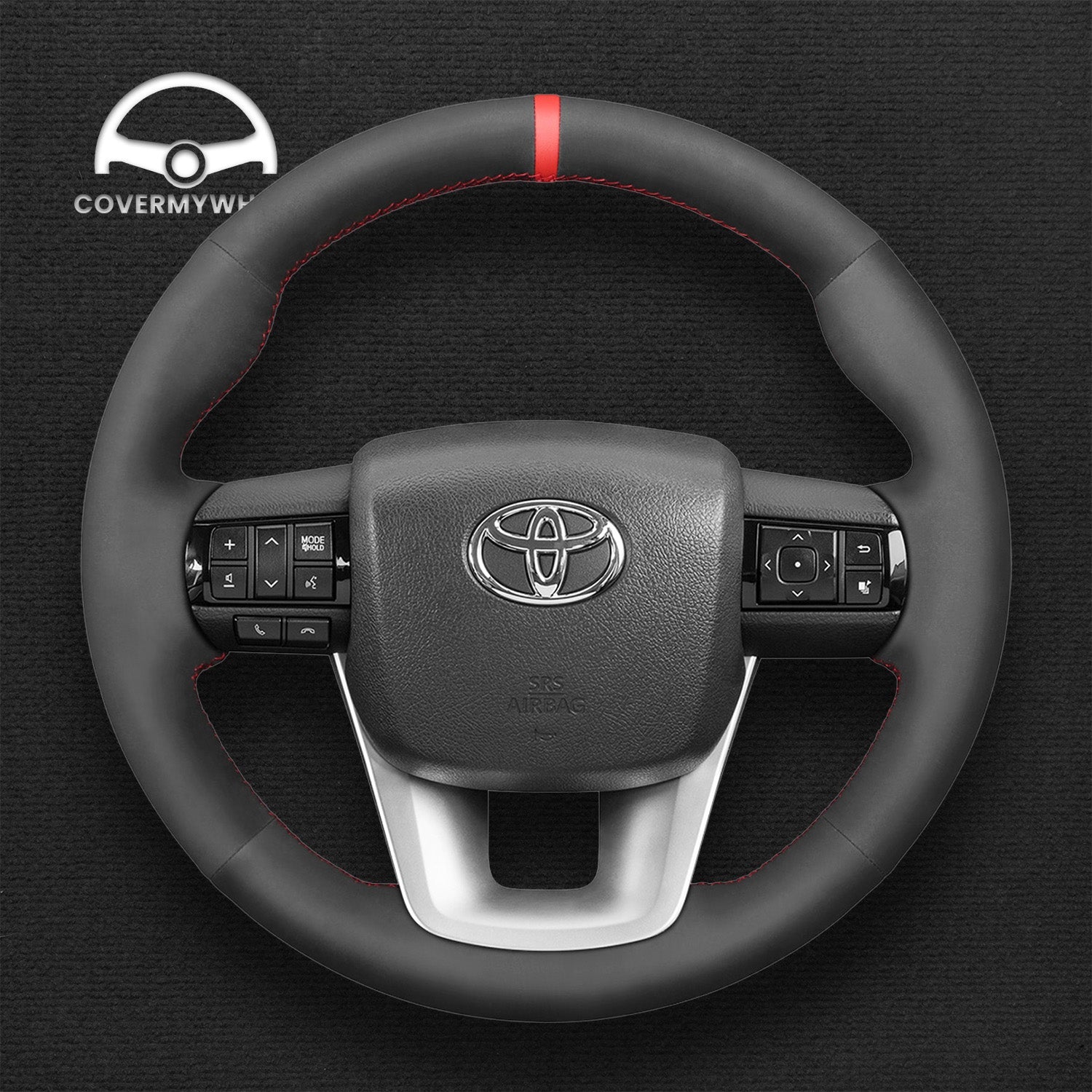 Steering Wheel Cover for Toyota Hilux Revo Fortuner Land Cruiser 70 2015-2024 Cover My Wheel