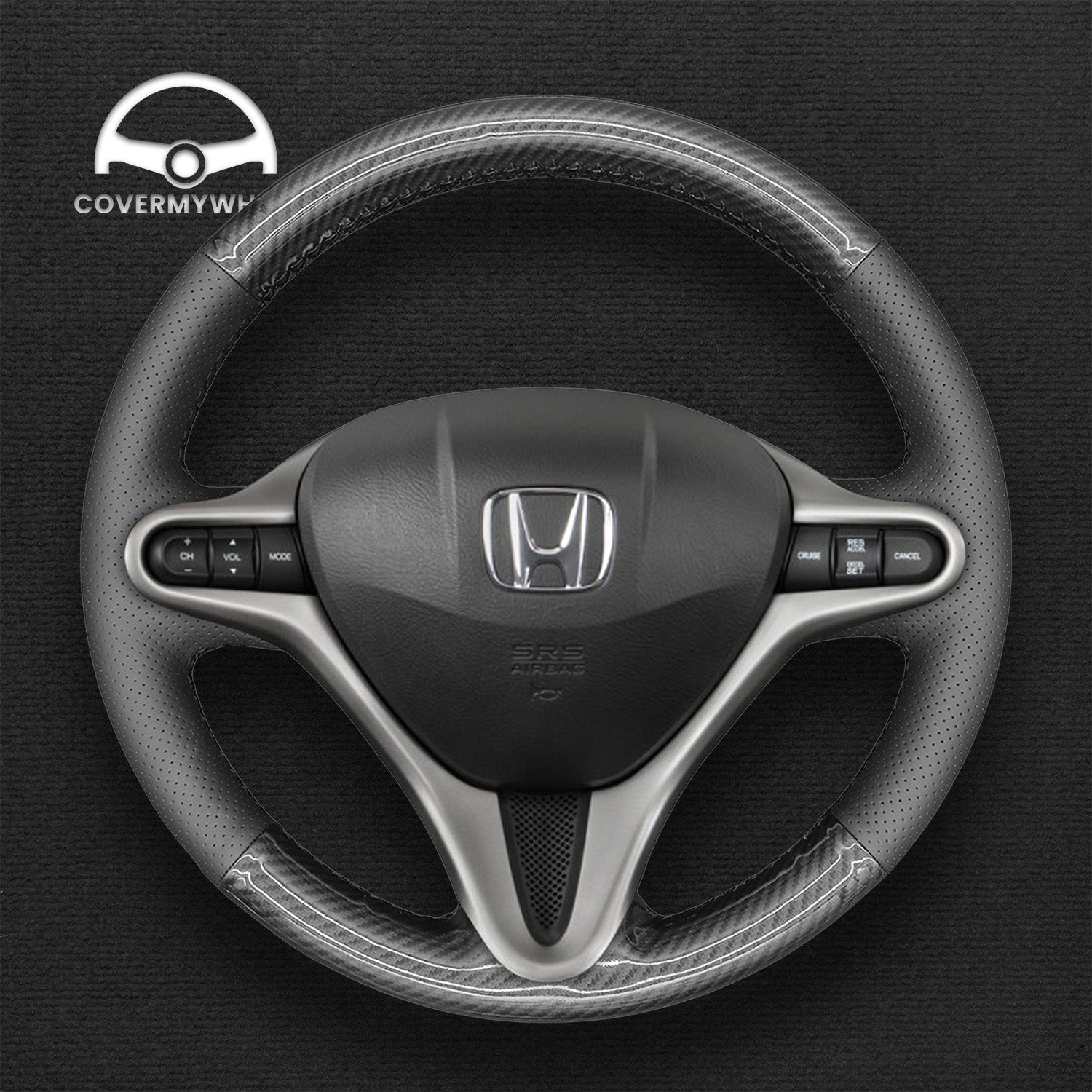 Steering Wheel Cover for Honda Jazz  City  Fit  Insight 2009-2014