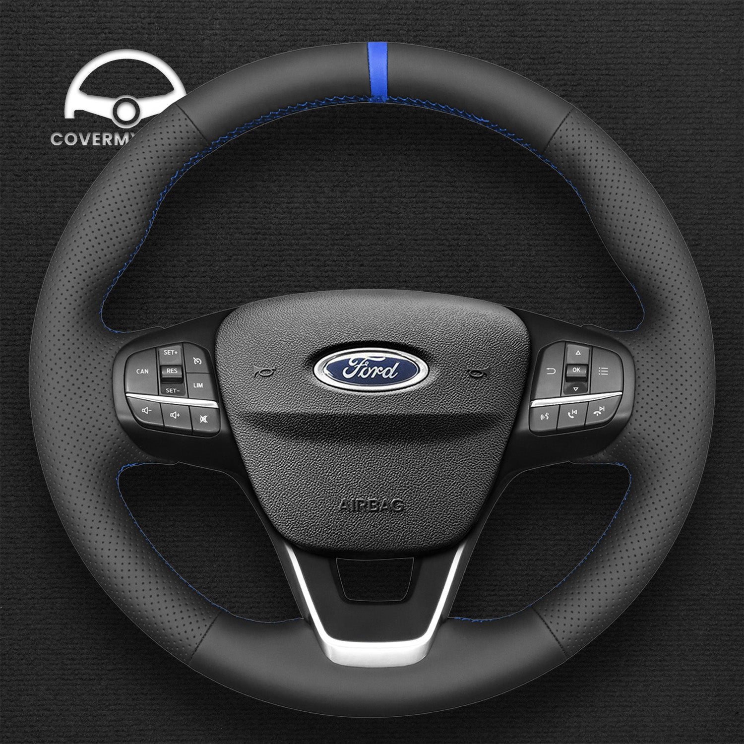 Steering Wheel Cover for Ford Focus Fiesta Kuga Puma Tourneo Transit