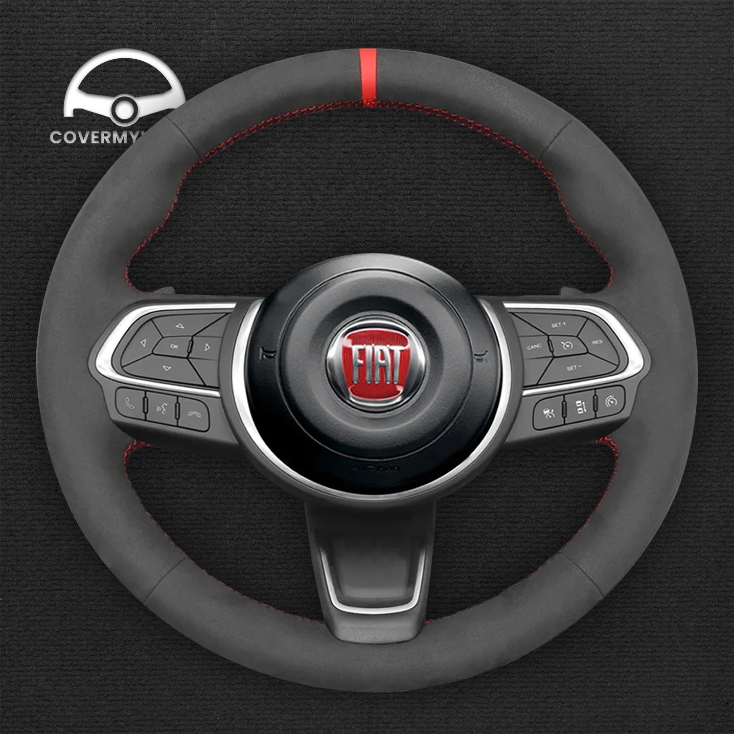 Steering Wheel Cover for Fiat 500X 2022-2024 Cover My Wheel