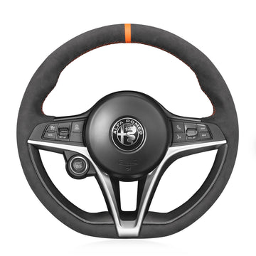 Steering Wheel Cover for Alfa Romeo Giulia (2017–2019) & Stelvio (2018–2020)