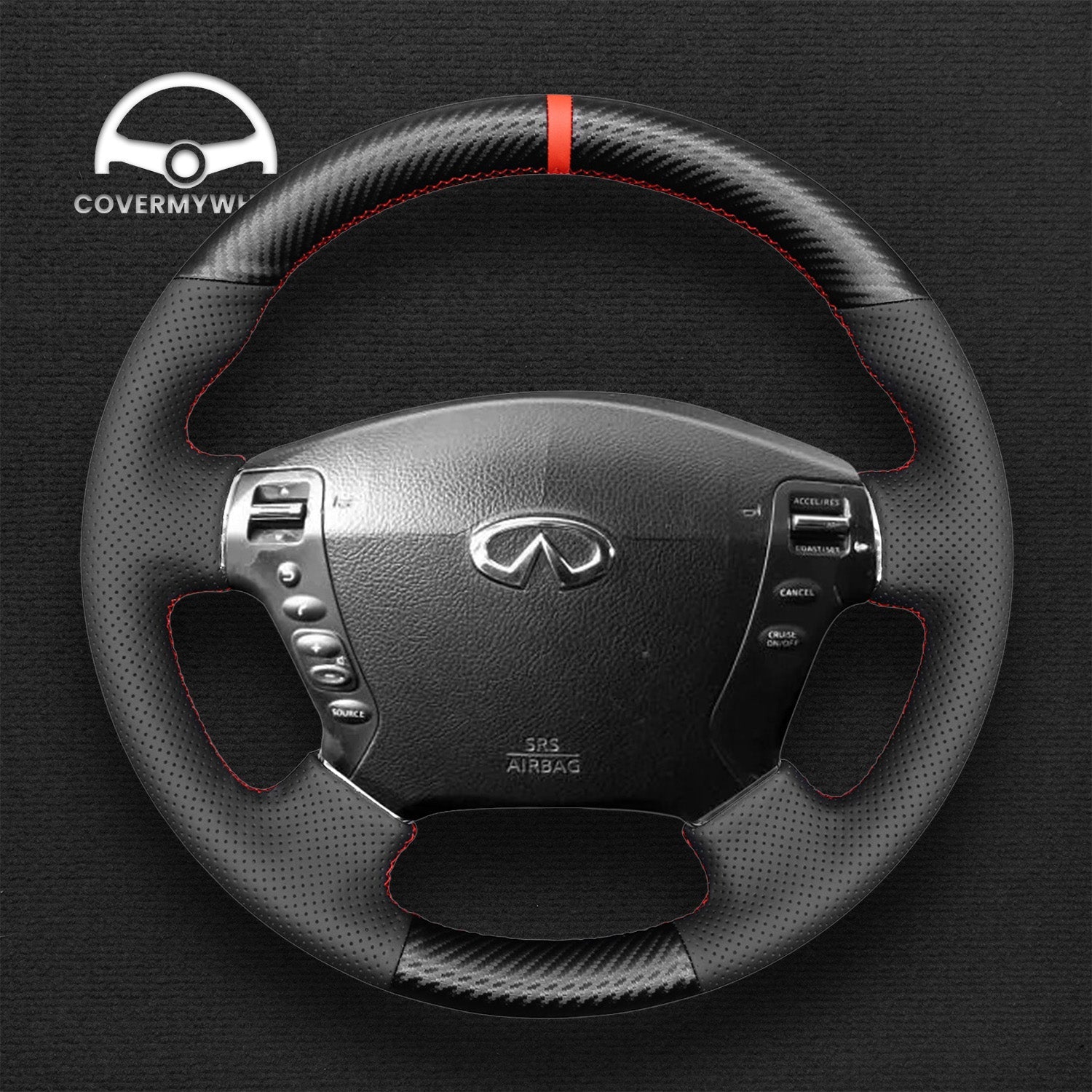 Steering Wheel Cover for Nissan Fuga Cima 2002-2008 Cover My Wheel