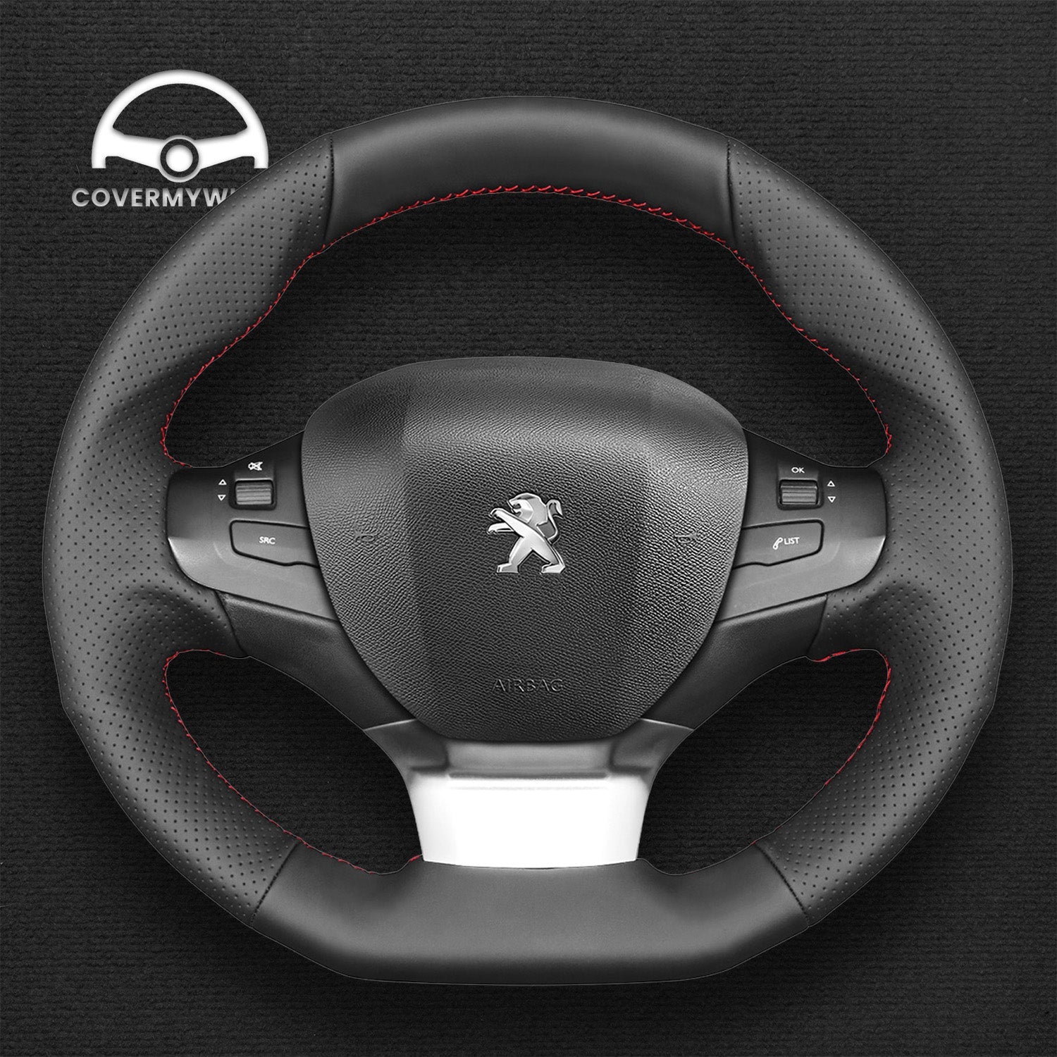 Steering Wheel Cover for Peugeot 308 2016–2017 Cover My Wheel
