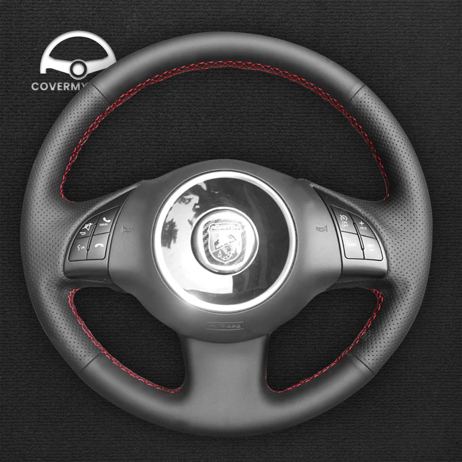 Steering Wheel Cover for Fiat 500 2007-2015 500e 2014-2018 500C 2014-2017