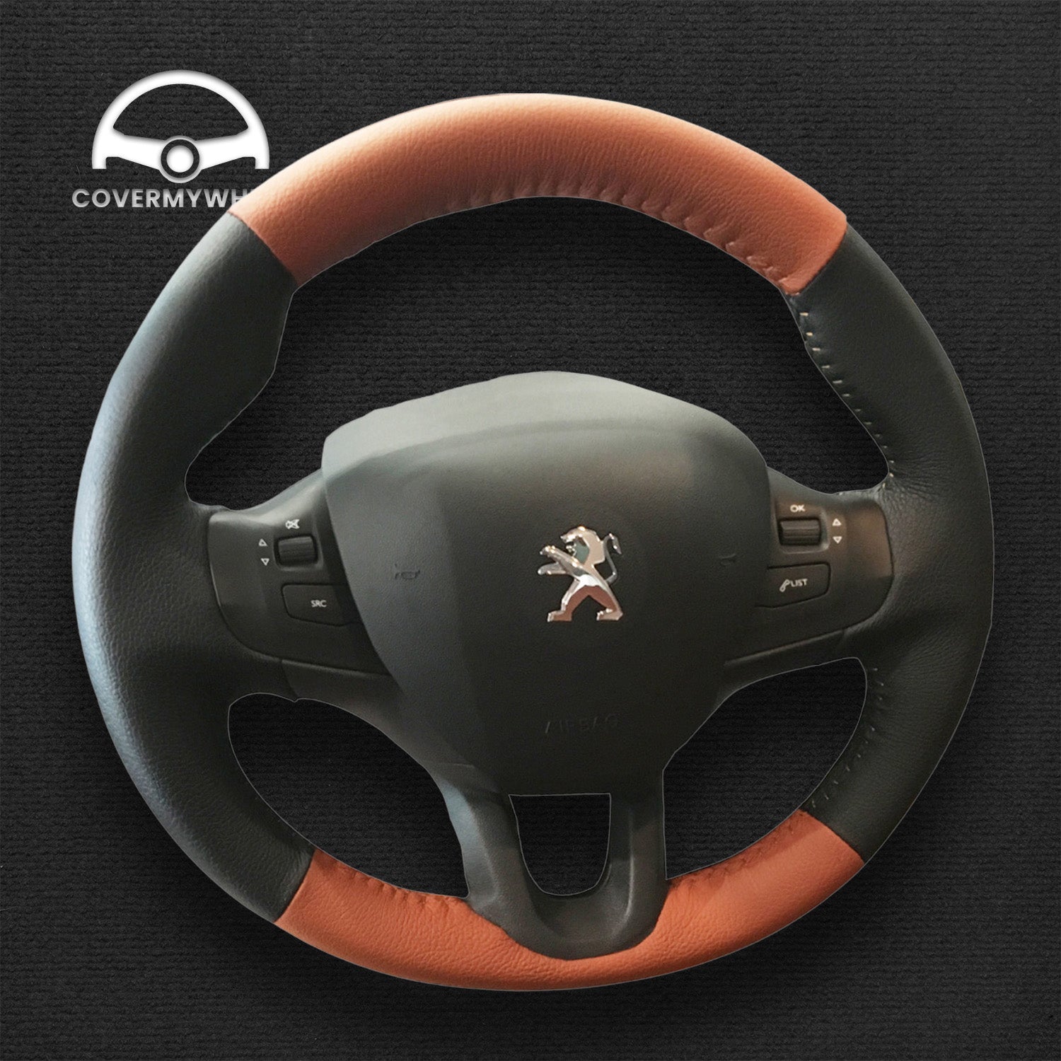 Steering Wheel Cover for Peugeot 208 2008 2011–2019 Cover My Wheel
