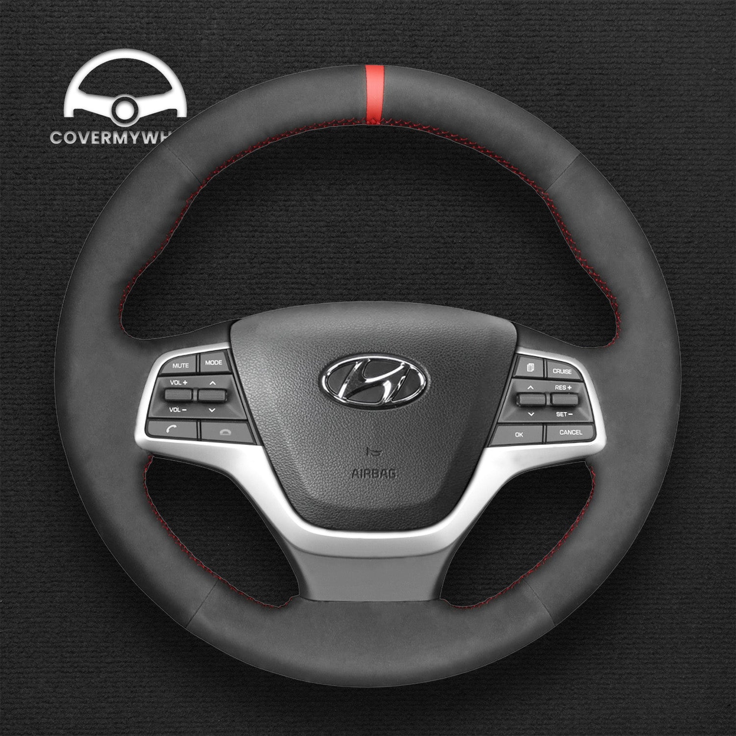 Steering Wheel Cover for Hyundai Sonata (4-Spoke) 2015-2019