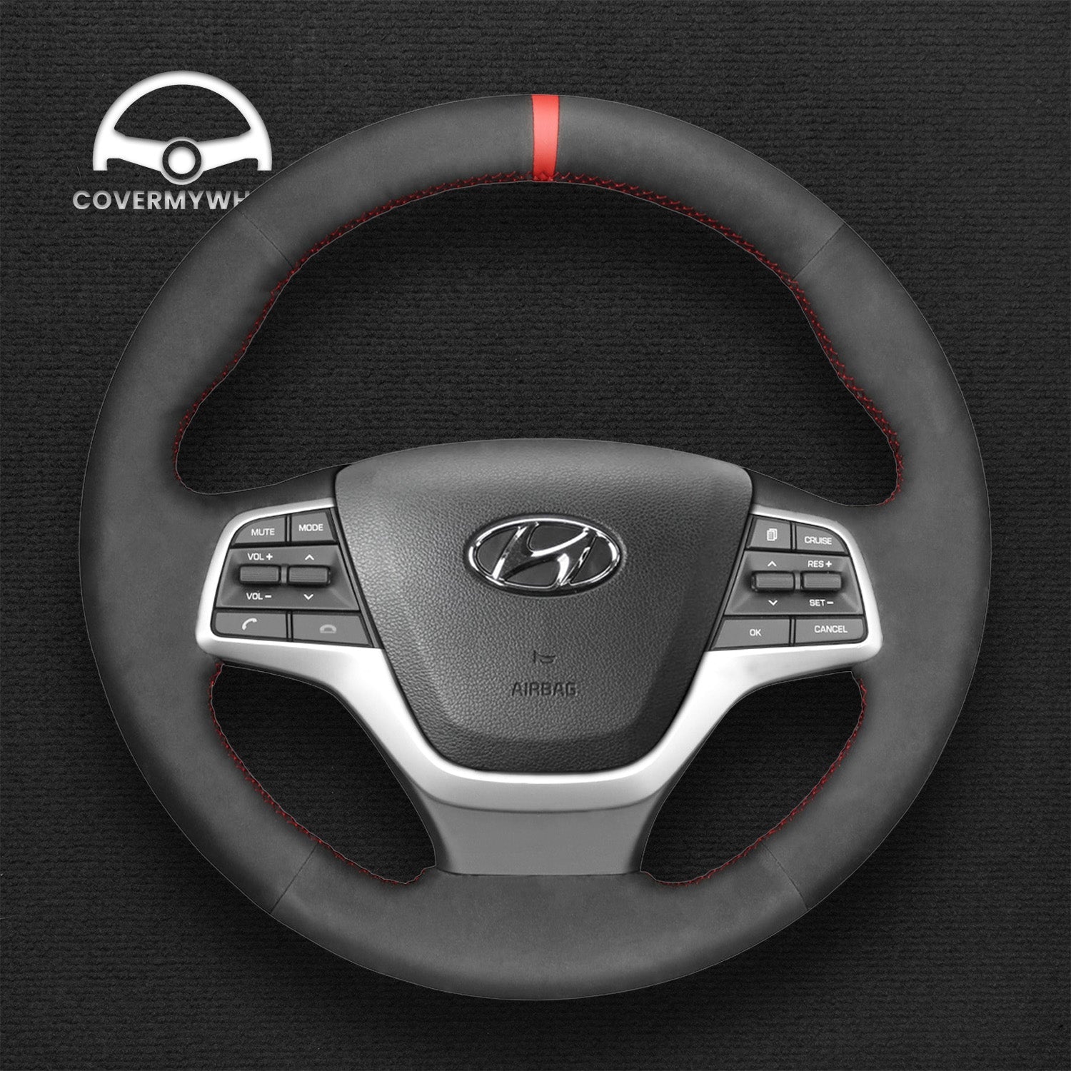 Steering Wheel Cover for Hyundai Sonata (4-Spoke) 2015-2019 Cover My Wheel