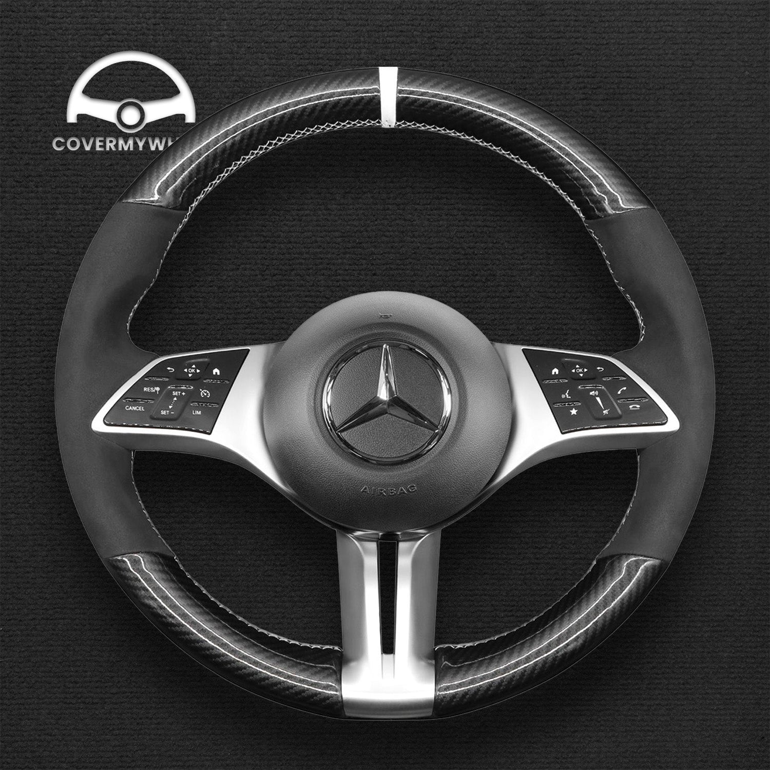 Steering Wheel Cover for Mercedes W206 C236 X243 VS30 H247 W177 W206 W447 Cover My Wheel