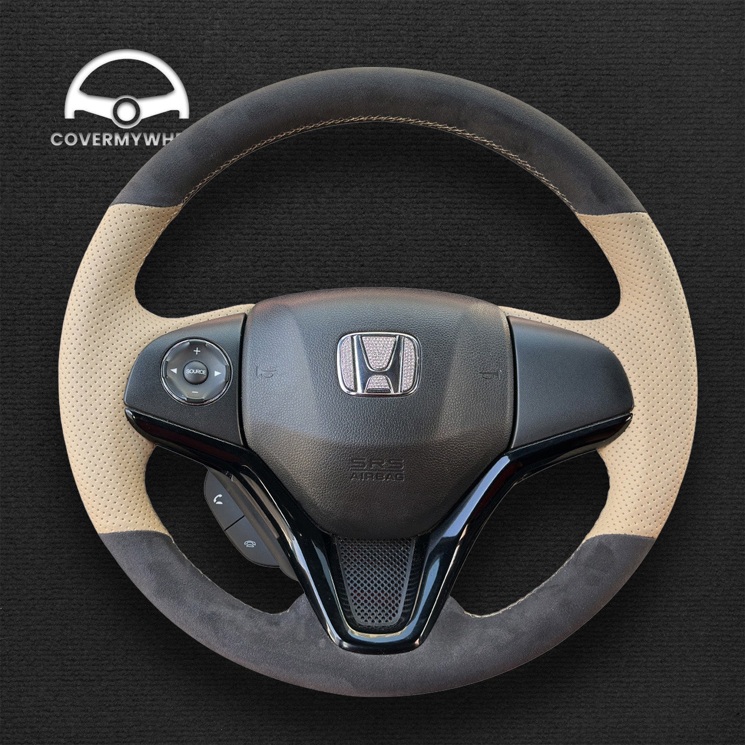 Steering Wheel Cover for Honda  Fit  City Jazz  HR-V HRV  Vezel2014-2019 Cover My Wheel