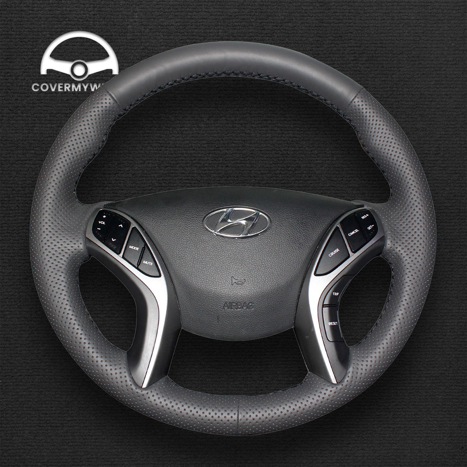 Steering Wheel Cover for Hyundai Elantra (GT) (Coupe) 2011-2017 Cover My Wheel