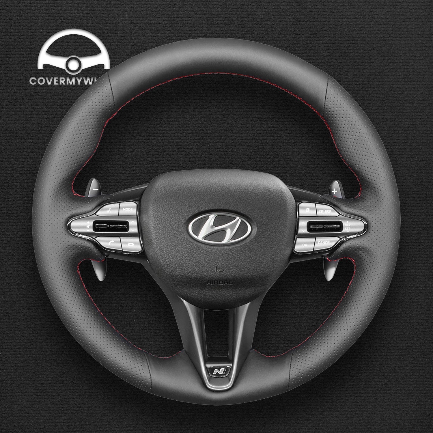 Steering Wheel Cover for Hyundai Veloster N 2019-2021  i30 N 2017-2020 Cover My Wheel