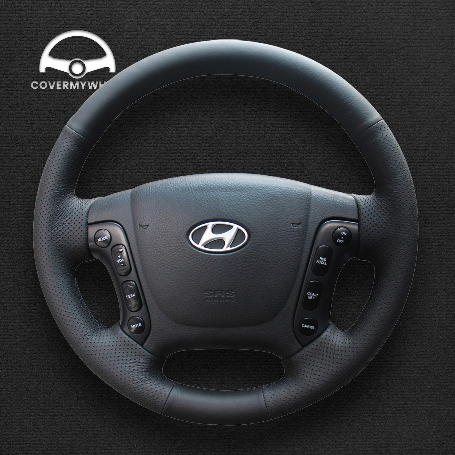 Steering Wheel Cover for Hyundai Santa Fe 2007-2012  H-1 (Starex) 2008-2020  i800 2008-2019 Cover My Wheel