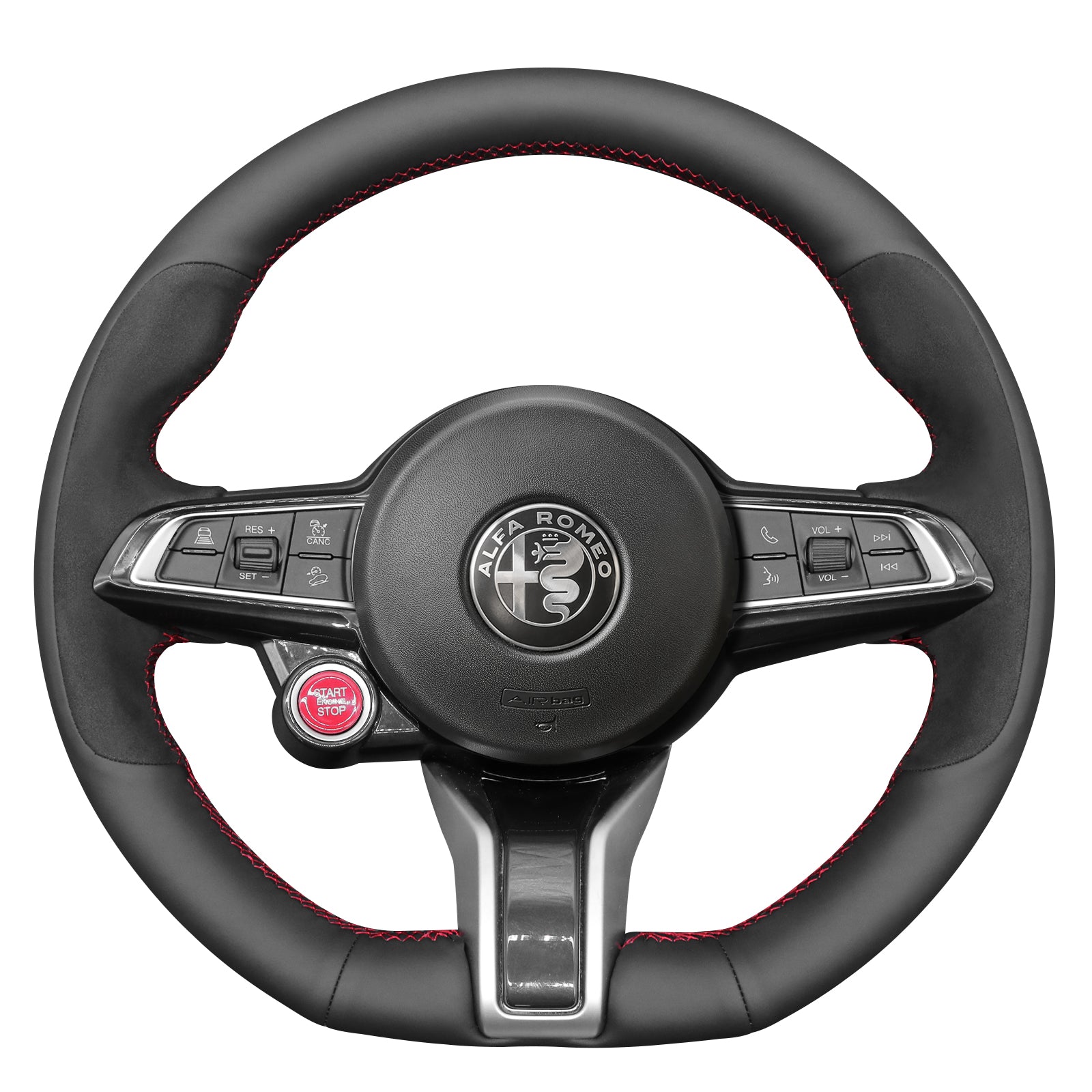Steering Wheel Cover for Alfa Romeo Giulia & Stelvio Quadrifoglio (2020–2022)