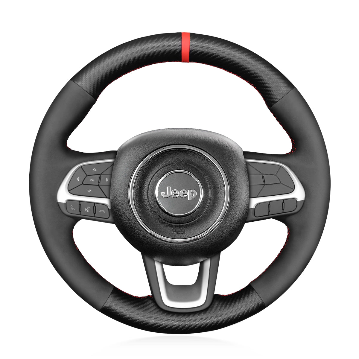 Steering Wheel Cover for Jeep Compass II (MP) 2017–2021 Renegade (BU) 2015–2023
