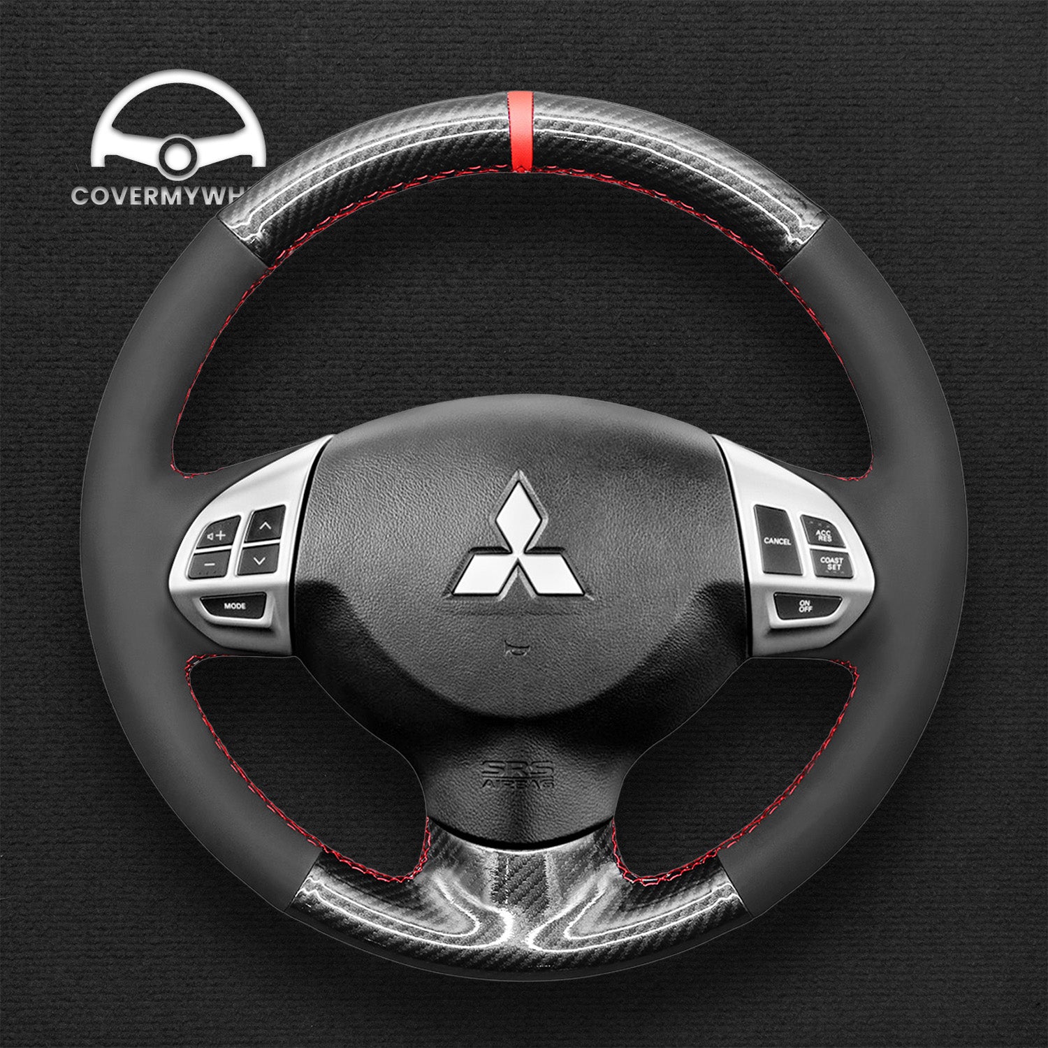 Steering Wheel Cover for Mitsubishi Lancer Outlander ASX Colt Pajero Sport 2006–2016