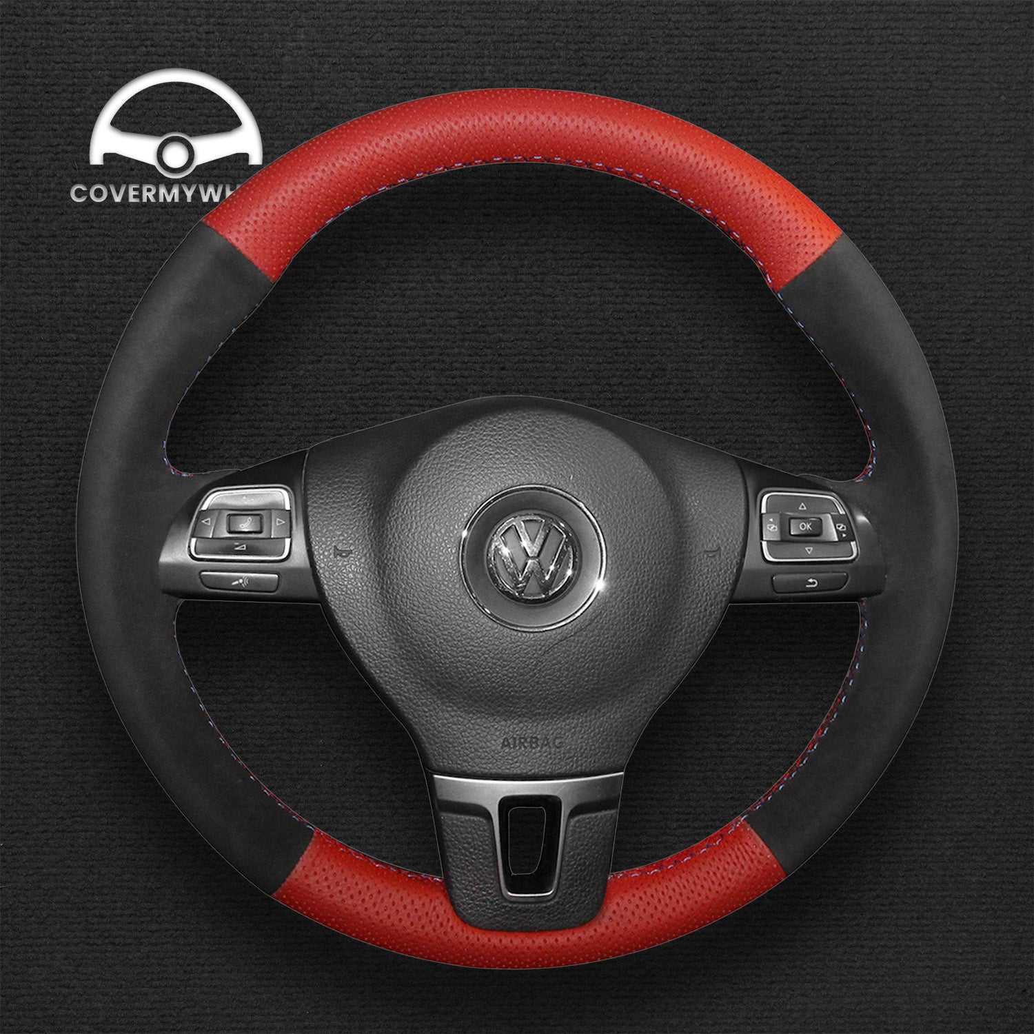 Steering Wheel Cover for Volkswagen Golf CC Jetta Tiguan Tiguan Limited Passat EOS