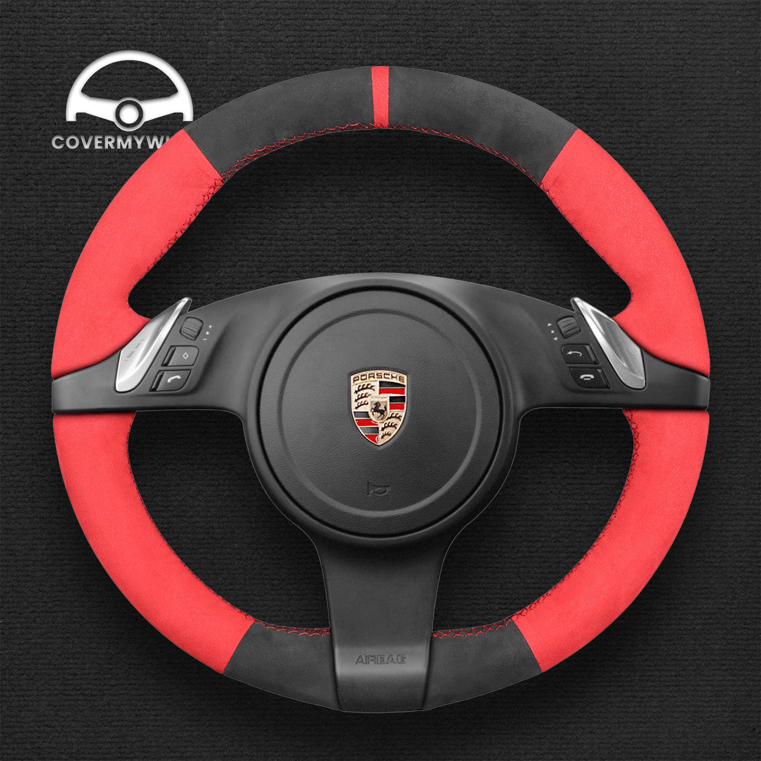 Steering Wheel Cover for Porsche 911 981 Cayenne Panamera 2009-2016
