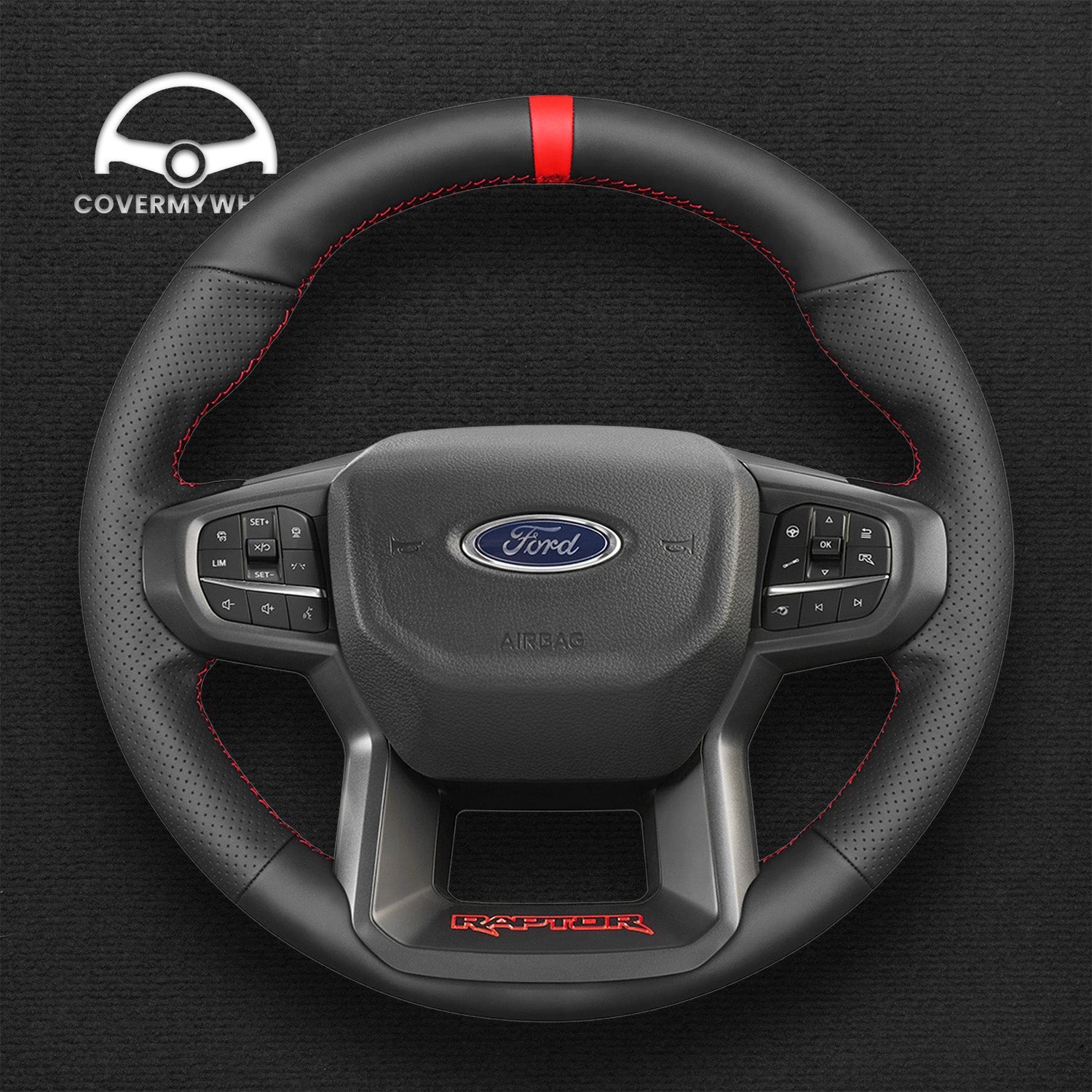 Steering Wheel Cover for Ford Ranger Raptor 2023-2024 Cover My Wheel