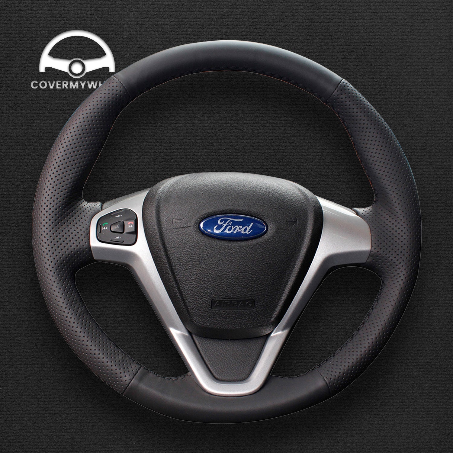 Steering Wheel Cover for Ford Fiesta 2008-2013 Ecosport 2013-2016 Cover My Wheel