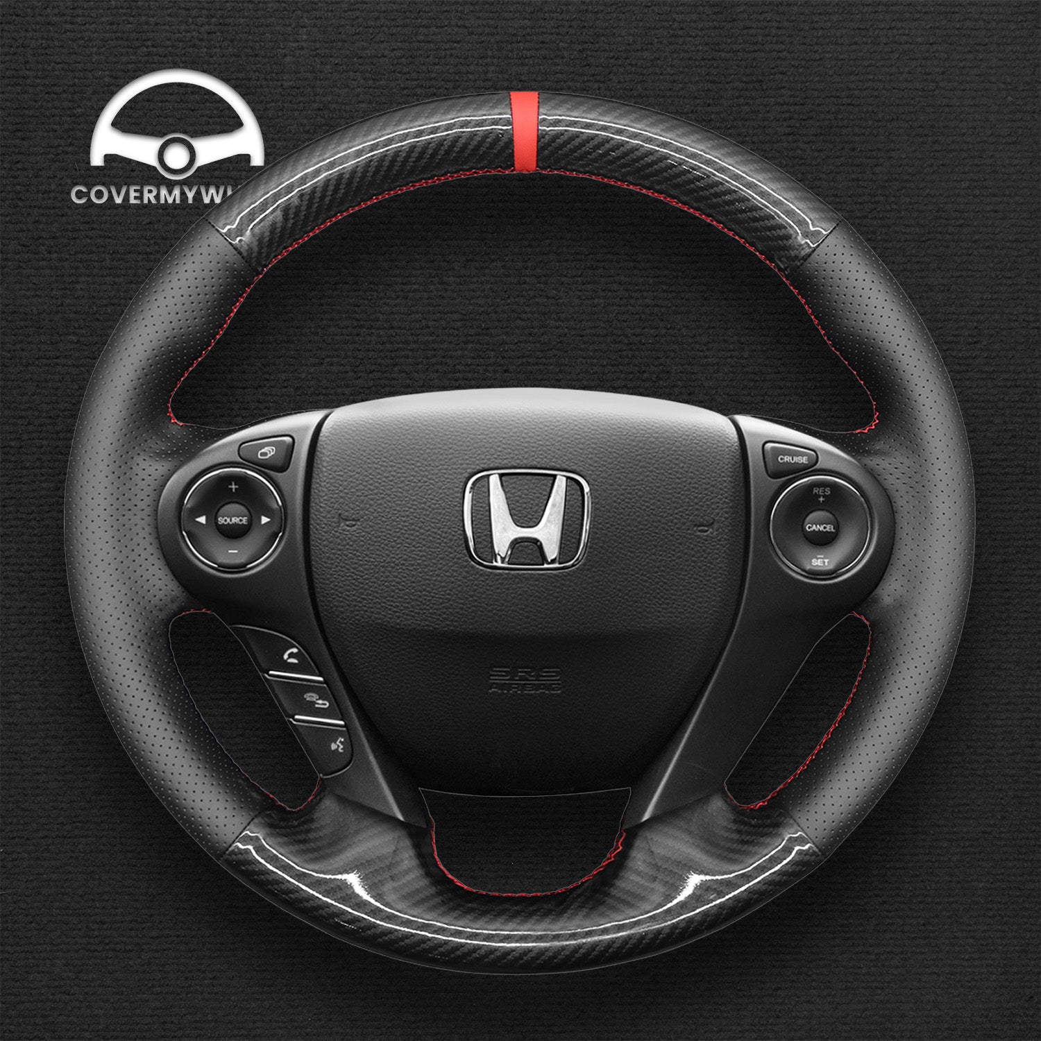 Steering Wheel Cover for Honda Accord 9 2013-2017 Crosstour 2013-2015