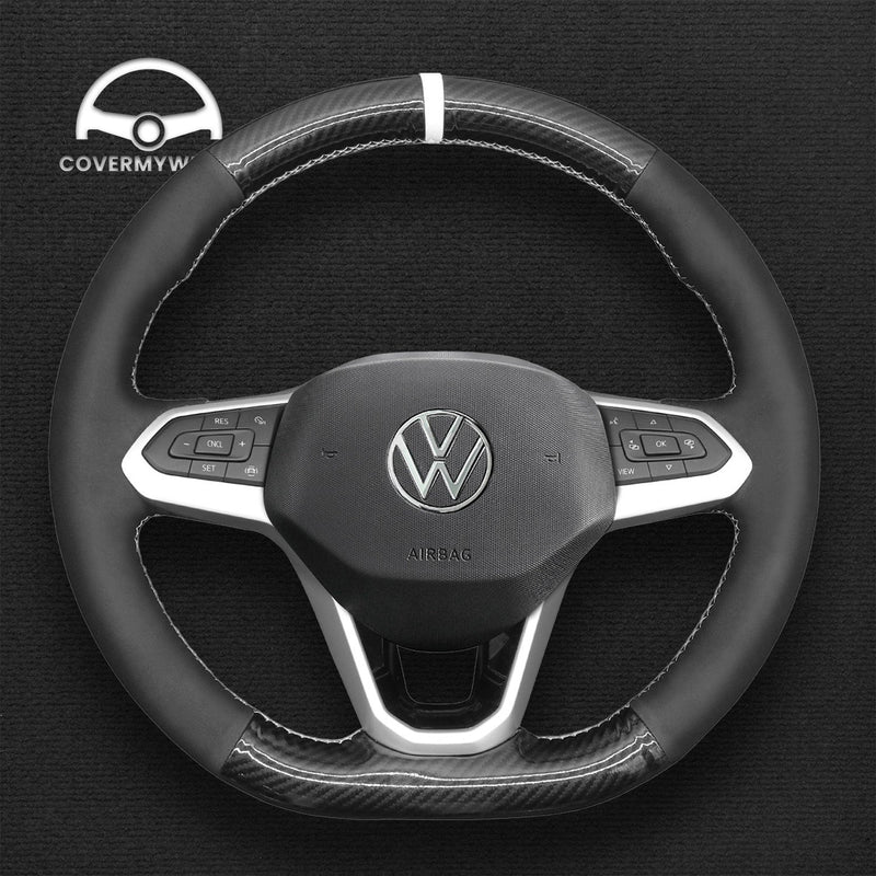 Steering Wheel Cover for Volkswagen Atlas ’20-’21 Atlas Cross Sport ’20-’21 Taos ’22 ID Buzz Cargo ’22-’25 Passat B8 ’19-’21 Cover My Wheel
