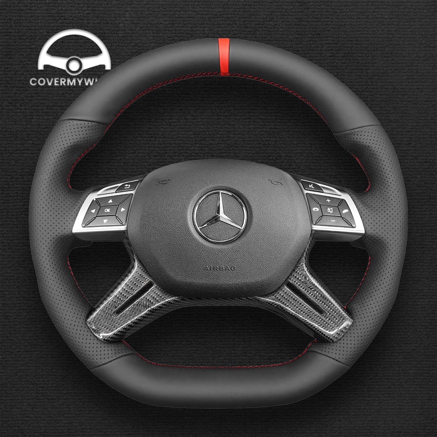 Steering Wheel Cover for Mercedes X166 W166 W463 Cover My Wheel