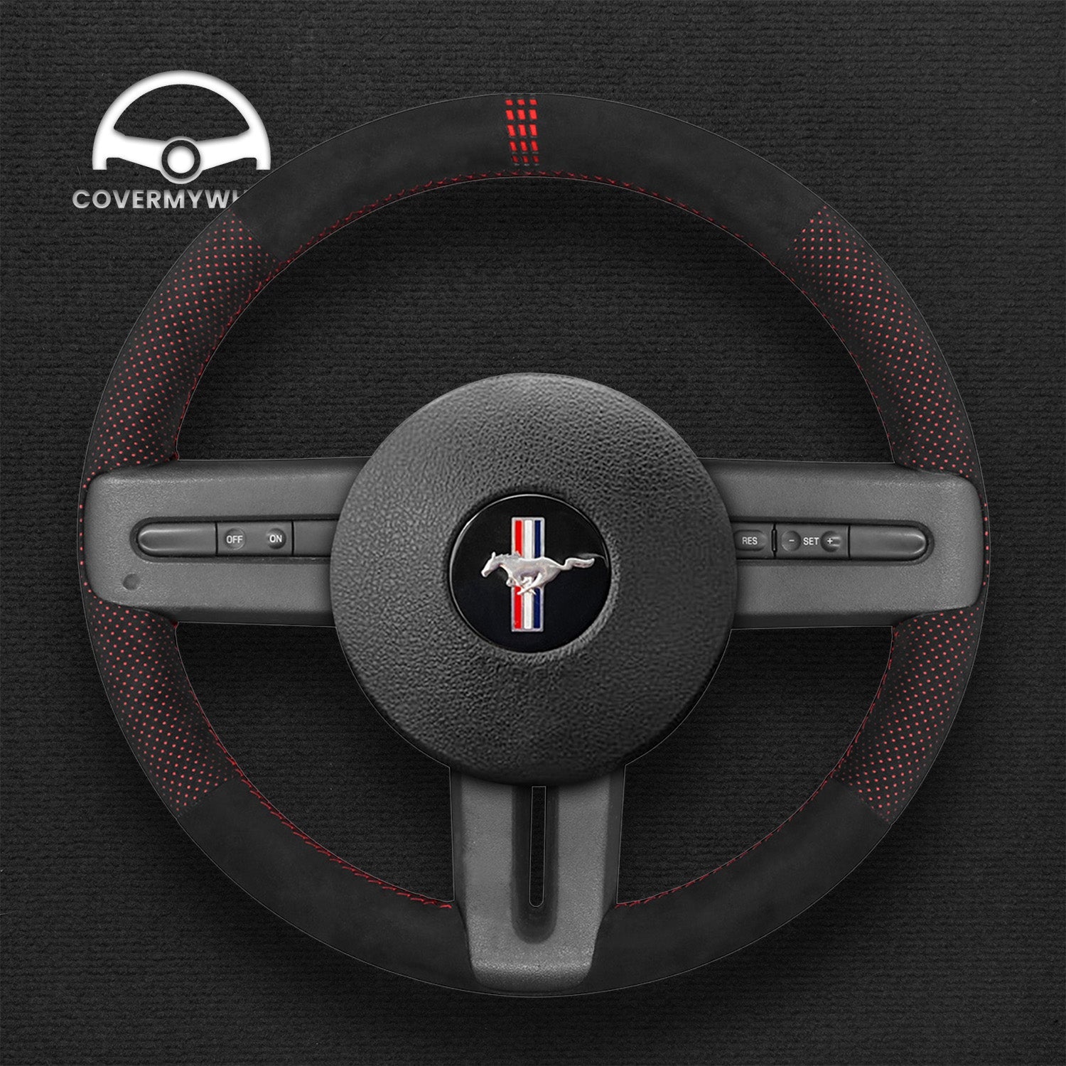 Steering Wheel Cover for Ford Mustang Convertible V6 2005-2009 Cover My Wheel